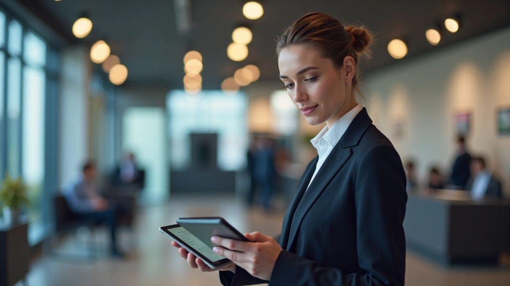 Interaktivní displej v bance s vysvětlením otevírání účtu