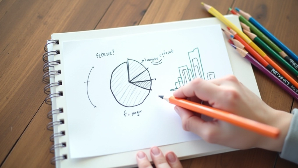 Kreisový graf zobrazující rozdělení výdajů do různých kategorií s procenty